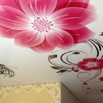 Натяжные потолки "Цветы" - арт-печать